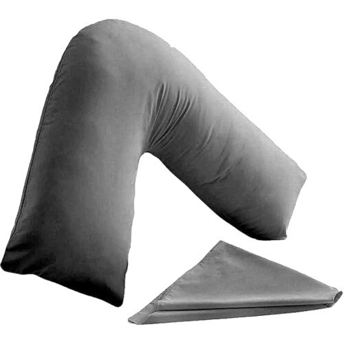 Shaped pillow with free case - v,