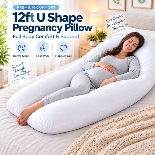 12ft shaped body pillow - u,