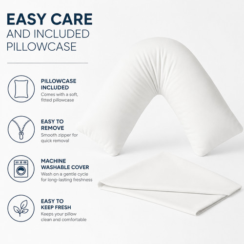 Shaped pillow cover - v,